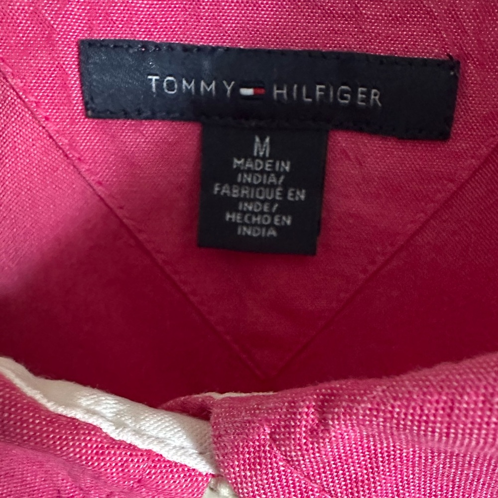 Tommy Hilfiger Women’s Vibrant Pink Button Down Shirt - Picture 2 of 10